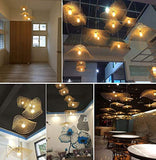 Lampe de salle à manger Rotin Lumière pendante Asie du sud est Style Bambou Lampe suspendue Rétro Casquette Lampe à suspension Hauteur réglable Lustre E27 Pour Chambre Table à manger Salon ø45cm