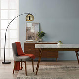 Teamson Home Table à Manger rectangulaire Faux marbre Blanc Pieds Noyer Ashton VNF-00079W