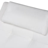 Tidyard Chaise Longue avec Coussin en Cuir Artificiel Construction Robuste 63,5 x 139 x 82 cm Blanc