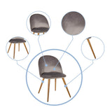 OFCASA Chaises de Salle à Manger Lot de 4 Fauteuil de Velours Chaise Rembourrée avec Jambes en Métal Salle à Manger, Maison, Bureau, Restaurant, Hôtel, Patio Meubles(Gris 4 PCS)