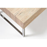 MOBILI FIVER, Table Basse, Evolution XL, Chêne Naturel, Mélaminé/Fer Chromé, Made in Italy