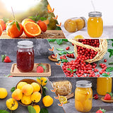 6 Paquets Bocaux en Verre Avec Couvercles, Mason Jars 450ml Bocaux de Stockage de Nourriture Pour Conserve Confiture,Yaourts de Miel Haricots Avec des Couvercles de Rechange 18pcs