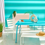 Oviala Palavas - Chaise de Jardin en métal Blanc