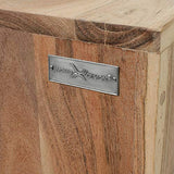 WOMO-DESIGN Tables Gigognes Set 3 Colonnes Décoratives Bois Massif Acacia 65/75/85cm -Support de Fleurs Table Basse Table d'Appoint pour Décoration de Maison -Colonnes Piédestaux Mobilier Salon