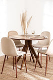 SKLUM Table à Manger Ronde en Bois (Ø100 cm) Sekiz Bois Foncé
