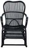 Way Home Store Fauteuil à Bascule en Bambou Noir - 95 x 56 x 86 cm