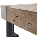 Table Basse de Salon HWC-A15, Table d'appoint, jardinière, Bois Massif de Sapin Rustique - 70x70cm
