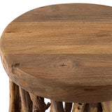 DESIGN DELIGHTS Table DAPPOINT Woods | Bois dacajou, 45x30 cm | Table Basse, Table en Bois, Table de téléphone, Tabouret en Bois de Racine, Tabouret pour Plantes