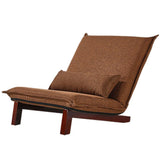 Lazy Single Sofa Canapé Pliable Canapé Chambre Lavable Tatami Salon Lounge Chair Multi-gamme Réglable Chaise Baie De Baie Canapé Lit Portant 120KG (Color : BROWN, Size : 80 * 70 * 75CM)