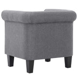 vidaXL Fauteuil avec Coussin Chaise de Salon Fauteuil de Salle de Séjour Chaise de Chambre à Coucher Intérieure Couloir Maion Gris Clair Polyester