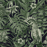 A.S. Création 372101 37210 Greenery Papier peint intissé Motif palmiers Vert/noir 10,05 m x 0,53 m, 372101