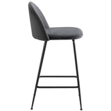 WOLTU 2 Tabourets de Bar Design avec Velours Assise,Tabouret de Cuisine Structure en métal,Gris BH192gr-2