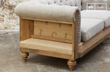 Canapé Chesterfield Montaigu 2 Places Gris - Bois Massif, Haute résistance, Grand Confort d'assise | Le Confort d'un Sofa Original, irrésistiblement rétro - Beige (L82 x H165 x P73 cm)