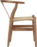 AMAZWI Moderne Chaise Salle Manger Bois Naturel, Réplique Chaise Wishbone, Chaise Latérale Élégante Chaises à Manger