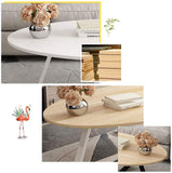 Y-CJ Table d'appoint Moderne de Salon de Table Basse en Bois Ovale pour Petits espaces, Meubles de Salon, Table pour Espace d'attente, Tables d'extrémité 100x50x45cm