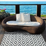 Green Decore 120 x 180 cm Nirvana Intérieur / Extérieur / Léger / Tapis Ecologique Réversible / Gris / Blanc