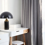 GENGJ Moderne Créatif en Forme De Champignon en Fer Forgé Table Lampe Salon Étude Hôtel 30 * 40 Cm Noir Or Lampe De Chevet,Black