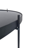 Homexperts Trend Table Basse, Verre, Noir, 70cm Durchmesser