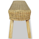 Festnight Banc de Jardin Banc d'entrée Meuble Décoration 160 x 35 x 45 cm en Rotin naturel