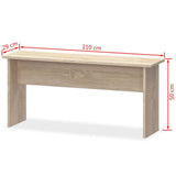 Tidyard 3 pcs Mobilier de Salle à Manger | Table a Manger | Mobilier de Cuisine | Table de Cuisine avec 1 Table et 2 Bancs Aggloméré Chêne