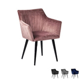 Nimara Mary Fauteuil en Velours avec accoudoirs