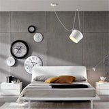 LEIKAS Industrielle en Aluminium Suspension De L'araignée avec Acrylique Noir Blanc LED Suspendu Plafond Lampes Bureau Café Bar Décor