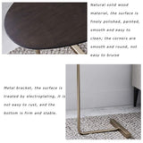 Tables Basses Table D'appoint Table d'angle en Fer Forgé Canapé Table D'appoint Table D'étude Simple Salon Petite Table Basse (Color : Black, Size : 40 * 30 * 60cm)
