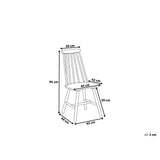 Beliani Lot de 2 chaises Blanches en Bois Burbank
