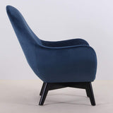 Menzzo Berlin Fauteuil, Velours, Bleu, 78