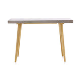 Maisonetstyles Console 115 cm en béton Clair et chêne