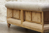 pib Grand Canapé Chesterfield Montaigu Gris - Bois Massif, Haute résistance | Un Magnifique canapé Chesterfield en Toile de Jute à la Structure apparente - Beige (L218 x H72 x P82 cm)