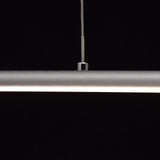 MW-Light 675012601 Suspension Barre LED Originale Style Moderne Armature en Acier Inox couleur Chrome pour Chambre Cuisine Bureau Hauteur Ajustable 19W LED incl.