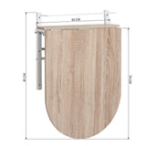 Table en bois à rabat rectangulaire Innovareds Sagittarius, pour la cuisine, la salle à manger, le bureau, le petit déjeuner et ensemble de tabourets pliants en hêtre