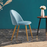 OFCASA Lot de 4 Chaises de Salle à Manger de Velours Chaise Cuisine rembourrée en Tissu Chaise avec Jambes en Métal Chaise Salle à Manger Restaurant Hôtel Meubles Lot de 4 Bleu Foncé Chaises