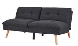 Mobilier Deco Canapé clic clac Design scandinave en Tissu Gris Anthracite KOZI