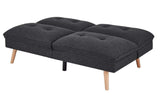 Mobilier Deco Canapé clic clac Design scandinave en Tissu Gris Anthracite KOZI