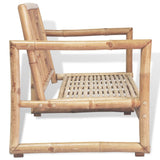 Festnight Banc en Bambou 2 Places avec Coussin pour Salon de Jardin 115 x 65 x 72 cm