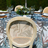 EME Chaise médaillon en Bois décapé d'orme avec Assise en rotin Naturel et Dossier en Grille. Contenu : 1 pièce. Chaise empilable avec Finition Rustique.