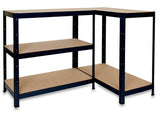 Garden Mile Étagère à 5 tablettes ultra solide industrielle sans vis pour garage ou serre en panneaux MDF 150 x 70 x 30 cm 180 kg par tablette