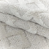 Tapis Moderne Design, élégant, Effet 3D Boho en Losange, rectangulaire, Facile d'entretien, Tapis de Salon, Taille:80 x 250 cm, Couleur : crème