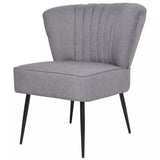 vidaXL Chaise de Cocktail Chaise pour Salon Séjour Bureau Fauteuil Gris Clair