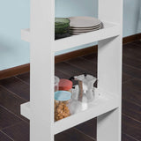 SoBuy® FWT55-W Table de Bar Murale Table Haute de Bar Mange-Debout Cuisine avec 2 étagères de Rangement - Blanc