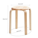 IBUYKE Chaise Salle à Manger/Tabourets de Bar Empilables en Bois Massif Sièges Lisses pour Salon, Cuisine, Bistrot pour Salon, Cuisine, Bistrot Couleur Bois RF-752-4