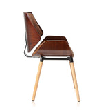 Makika Chaise Design Rétro Vintage Fauteuil Siège Rembourré Bois Cuisine Salle à Manger Salon 4 Jambes - Maxim en Brun