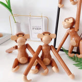 N / B Décoration de la Maison de Singe en Teck, Singe Suspendu en Bois, Statue d'animal Danois, Cadeau d'anniversaire Artisanal pour la Maison, Le Bureau, la décoration Murale