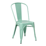 SKLUM Lot de 2 Chaises LIX Vert Menthe Salle à Manger Cuisine Style Industriel Finition Gloss