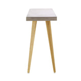 Maisonetstyles Console 115 cm en béton Clair et chêne