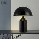 GENGJ Moderne Créatif en Forme De Champignon en Fer Forgé Table Lampe Salon Étude Hôtel 30 * 40 Cm Noir Or Lampe De Chevet,Black