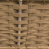 Tousmesmeubles Canapé d'extérieur 3 Places en Corde Beige/Bois - BIAK - L 192 x l 72 x H 68 - Neuf