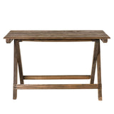 MACABANE Table Pliante 120x52cm Mahogagny - Esprit Brocante, 82x16x122